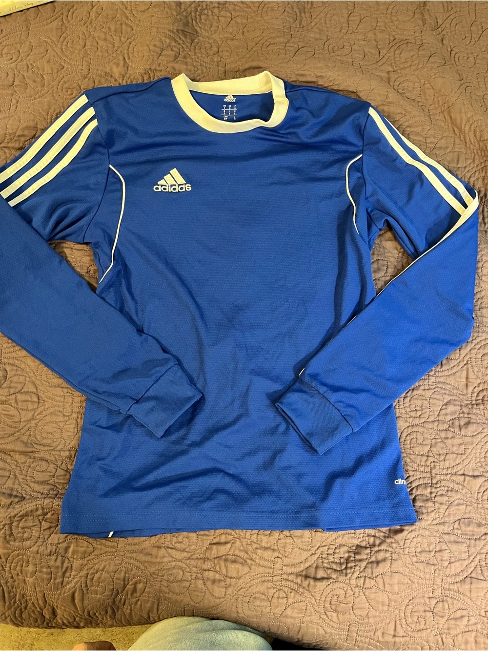 adidas Blue Long-Sleeve Youth Jersey